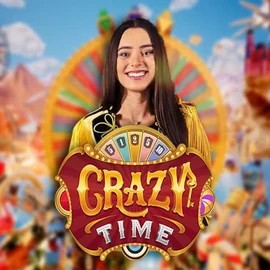 Crazy Time slot logo by Evolution at Fortune CasinoCrazy Time